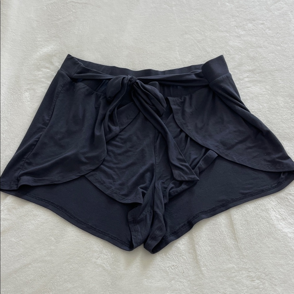 Adore Me Charcoal Tie-Front Shorts Super Soft and flattering!